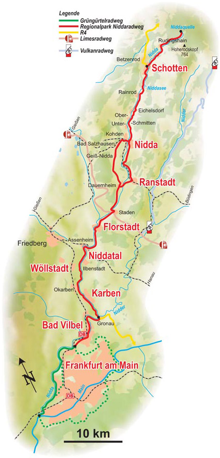 Nidda-Route im Überblick